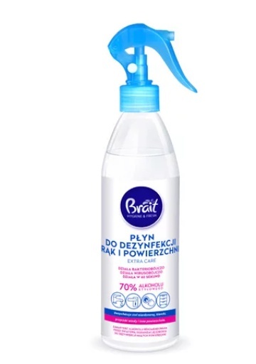 Brait płyn do higienicznej dezynfekcji rąk i dłoni 425ml.