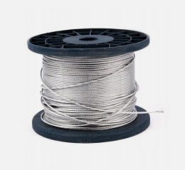 Linka stalowa galwanizowana 2mm - szpula 250 mb