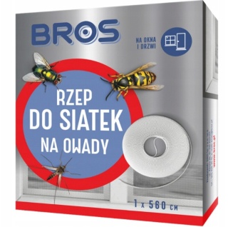 BROS Rzep do siatek na owady 5,6 m - Mocna taśma samoprzylepna