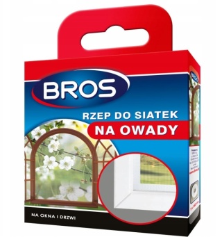 BROS Rzep do siatek na owady 5,6 m - Mocna taśma samoprzylepna