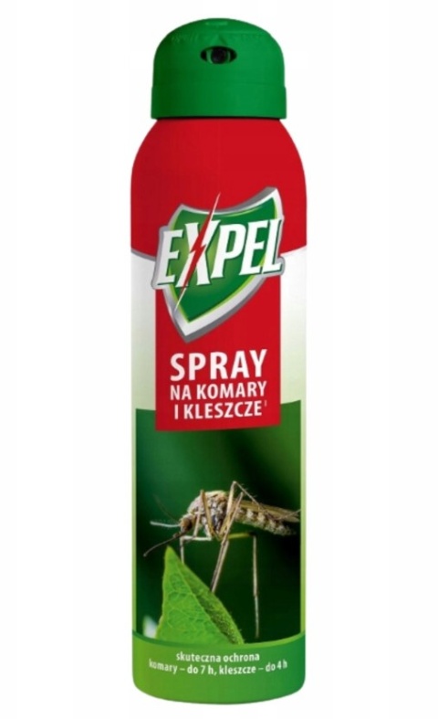 Expel Spray na komary, kleszcze i meszki - Skuteczna ochrona do 8h - 90ml