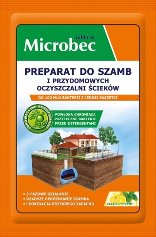 Microbec Ultra Preparat do szamb saszetka 25g - Zapach cytryny