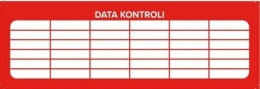 Naklejka - Data kontroli - podpis 1szt