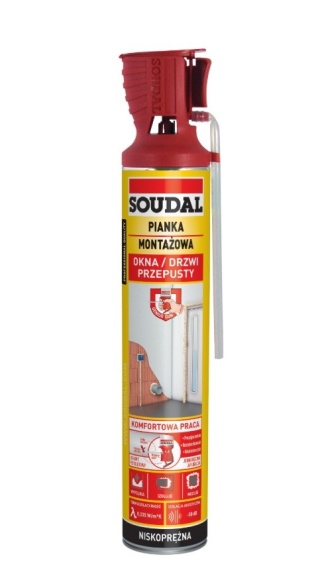 Pianka montażowa SOUDAL z aplikatorem Genius niskoprężna 770ml