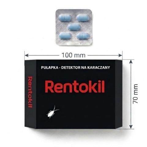 Detektor lepowy Rentokil 100x70mm na karaczany z tabletką wabiącą w zestawie.