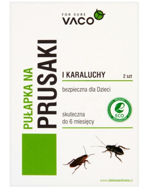 VACO ECO Pułapka na prusaki i karaluchy - Ekologiczna - Zestaw 2 sztuki