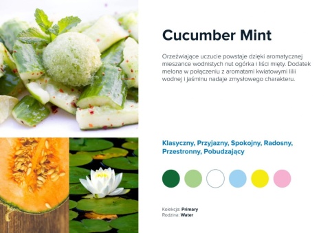 Cucumber mint, zapach prolitec.